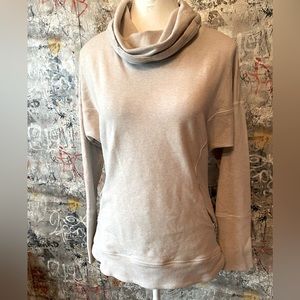 lululemon athletica Light Taupe Cowl Neck Sweatshirt